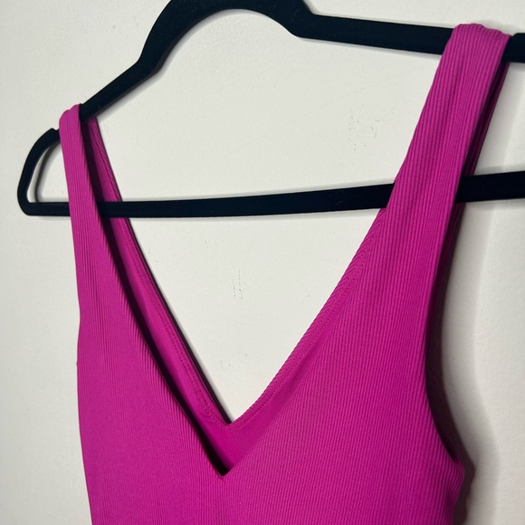House of Harlow Bodysuit Bodycon Fuchsia Pink One Piece Thong Swimsuit Size XS - Picture 5 of 9